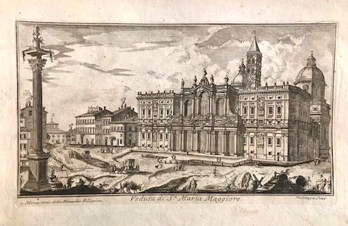 Montagu Dominique (attivo a Roma nella seconda metà  del XVIII Secolo) Veduta di Santa Maria Maggiore 1770 Roma 